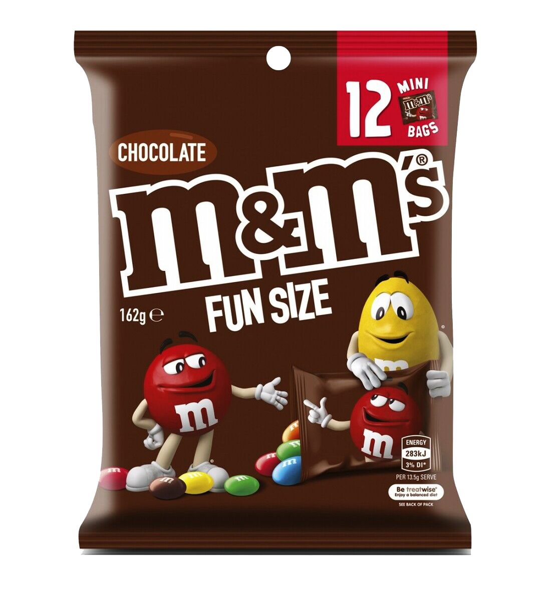 Kẹo Chocolate M&M funsize (Bịch gồm 12 túi nhỏ) - Vetco Store - Thế Giới Hàng Úc