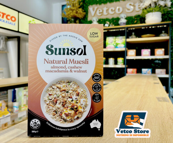 Ngũ Cốc Sunsol Natural Muesli Almond Cashew Macadamia Walnut 500g3